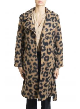Cappotto maculato con cinta